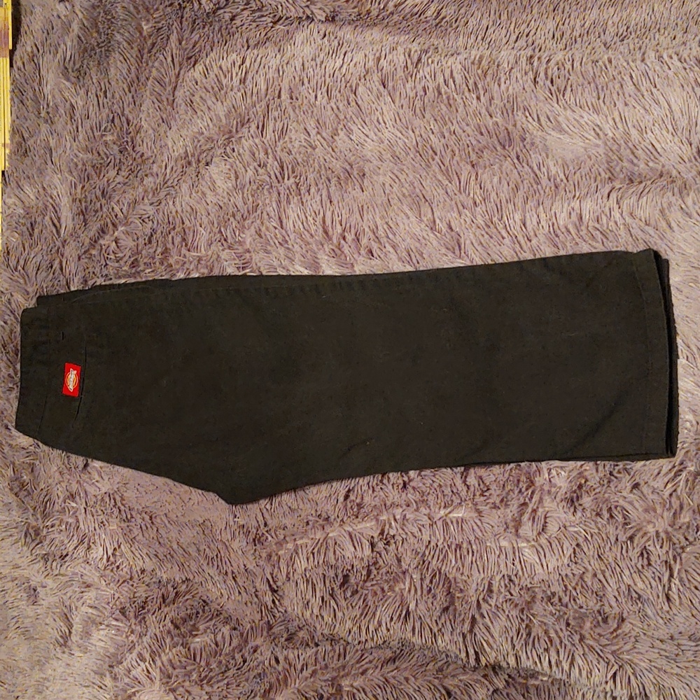 Dickies workwear jr women sz 5 black flat front capri pants PacSun Y2K VINT